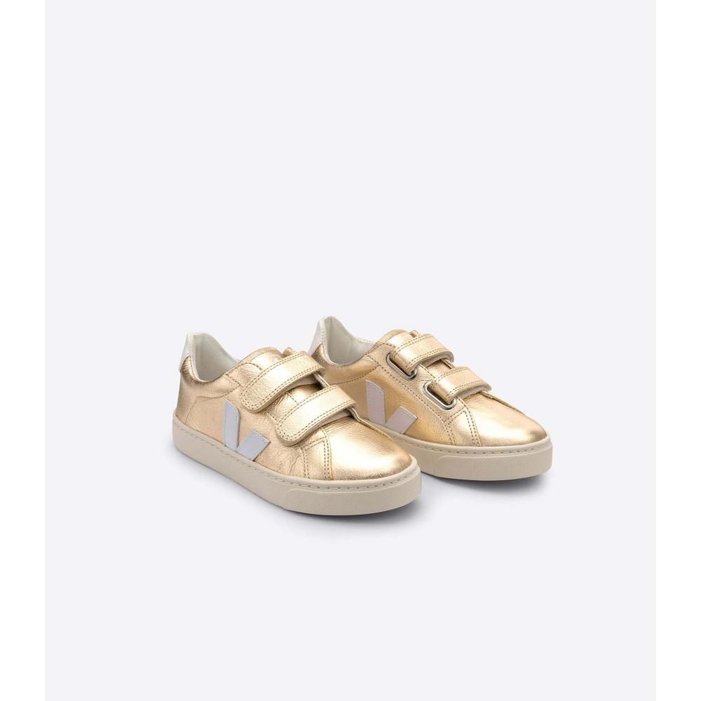 Gold Kids' Veja ESPLAR CHROMEFREE Shoes | AU 725HAP